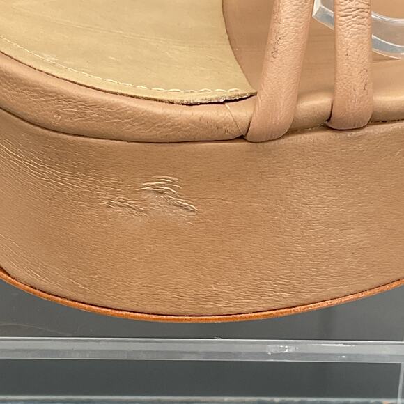 NEW Schutz Women’s Kelsie Platform Sandals Beige Size 9.5B - Picture 7 of 11